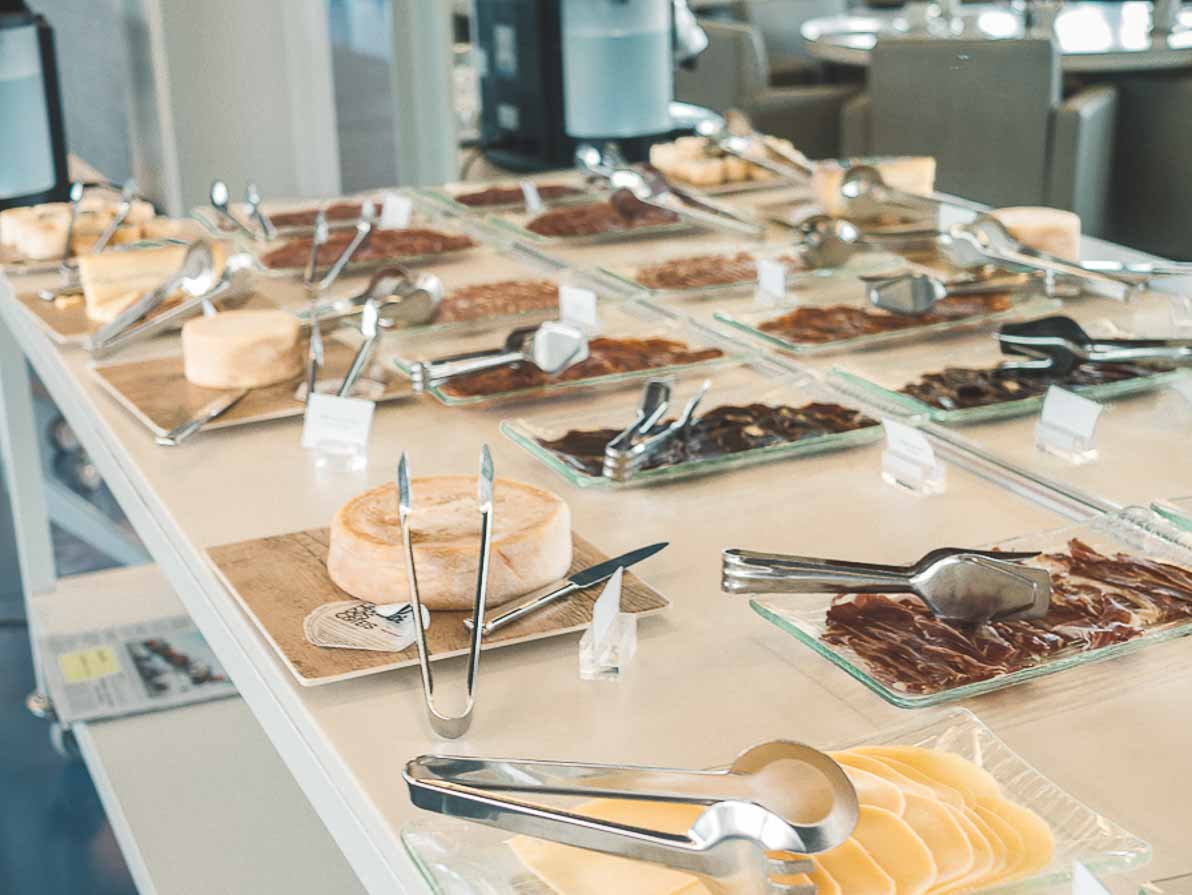 Buffet breakfast at Oitavos Hotel in Portugal