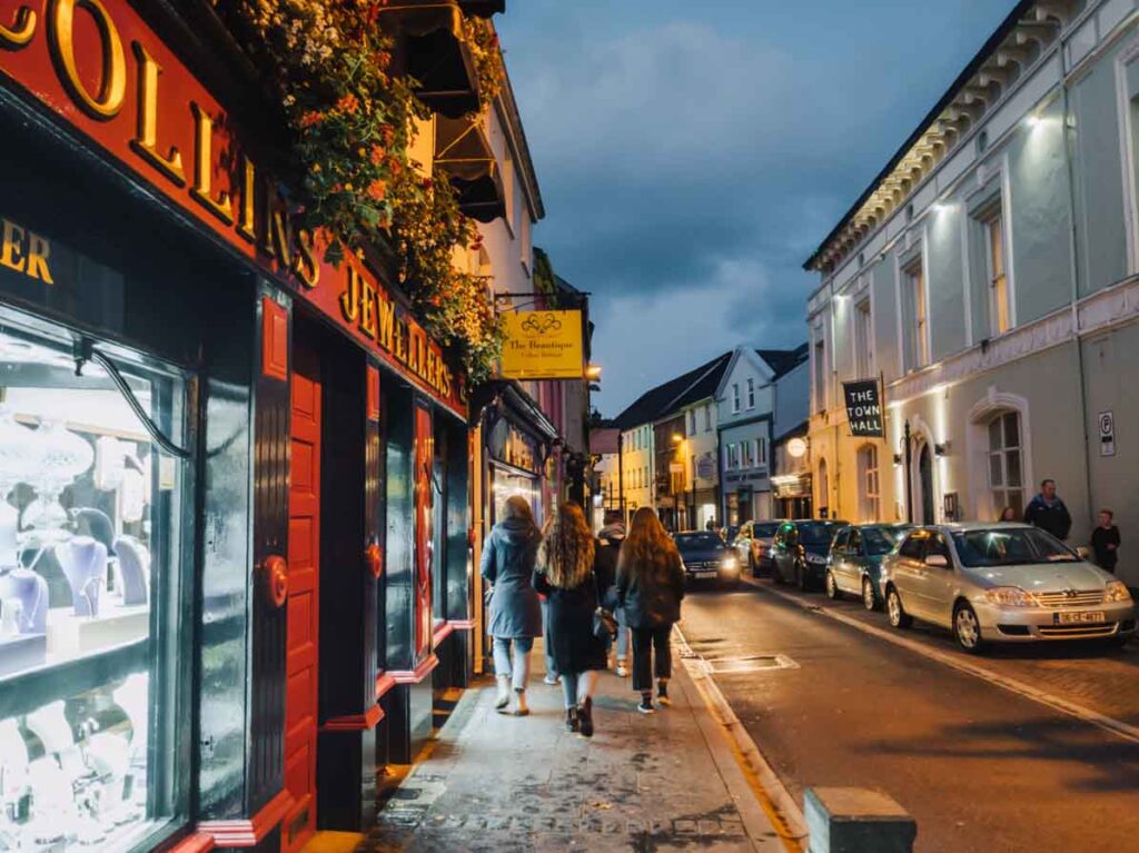 Ennis town at night