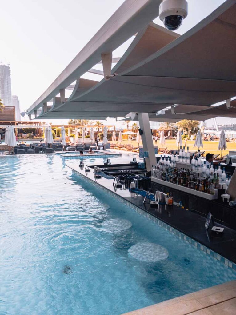 Beach bar at Dubai hotel