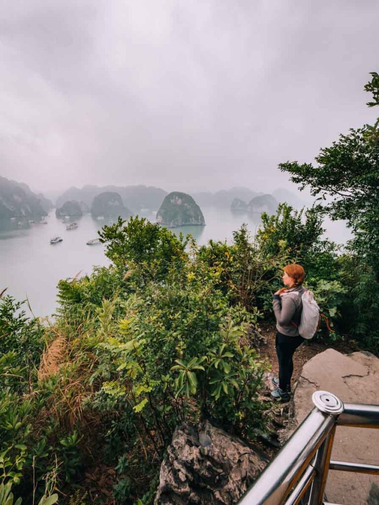 Halong Bay cave walk view