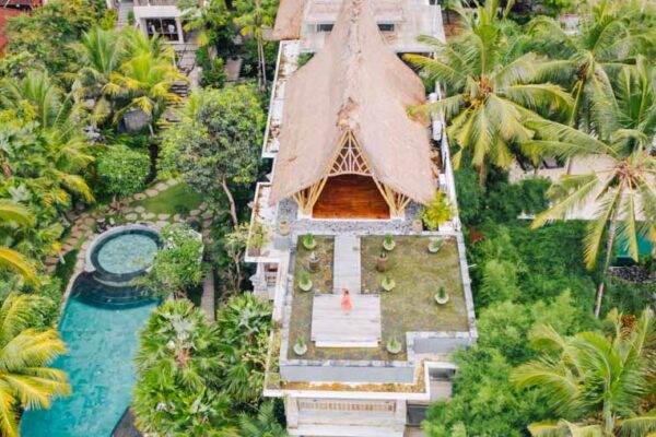 Udaya Bali hotel drone shot