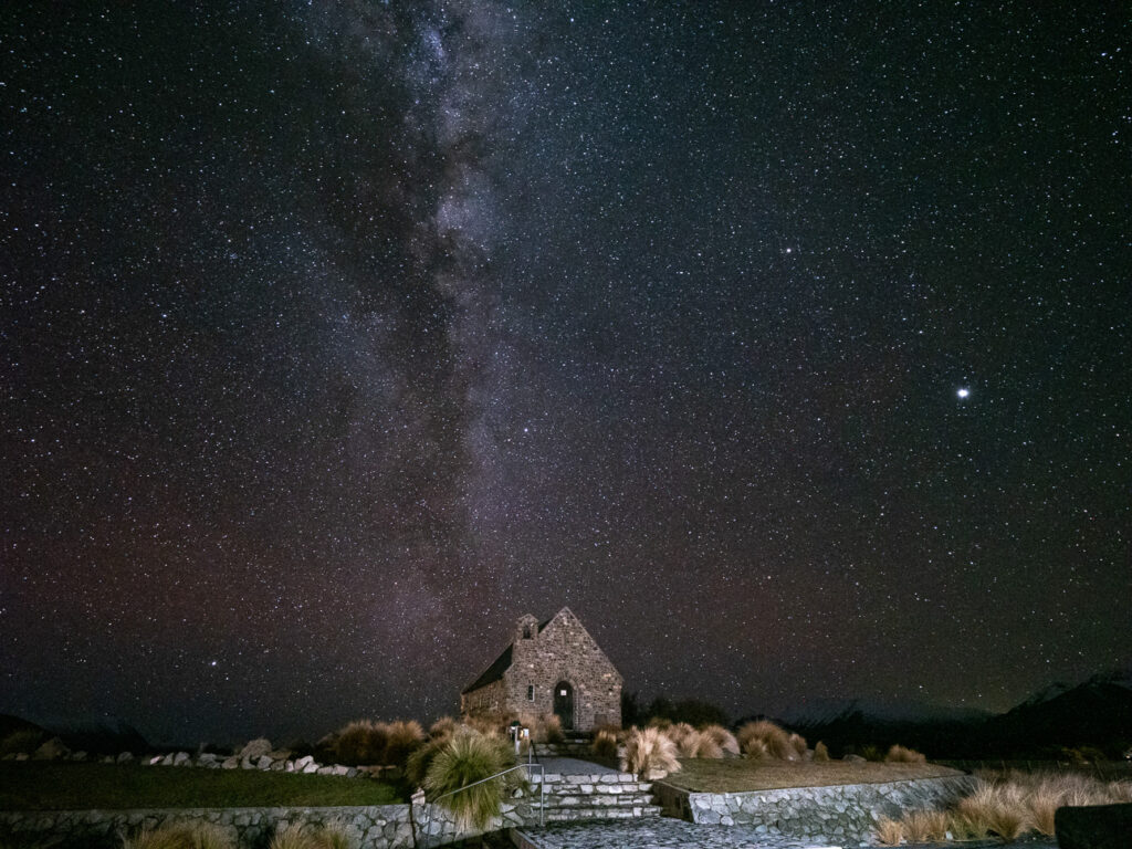The Church of the Good Shepherd beneath the Milky Way at Lake Tekapo/Takapō