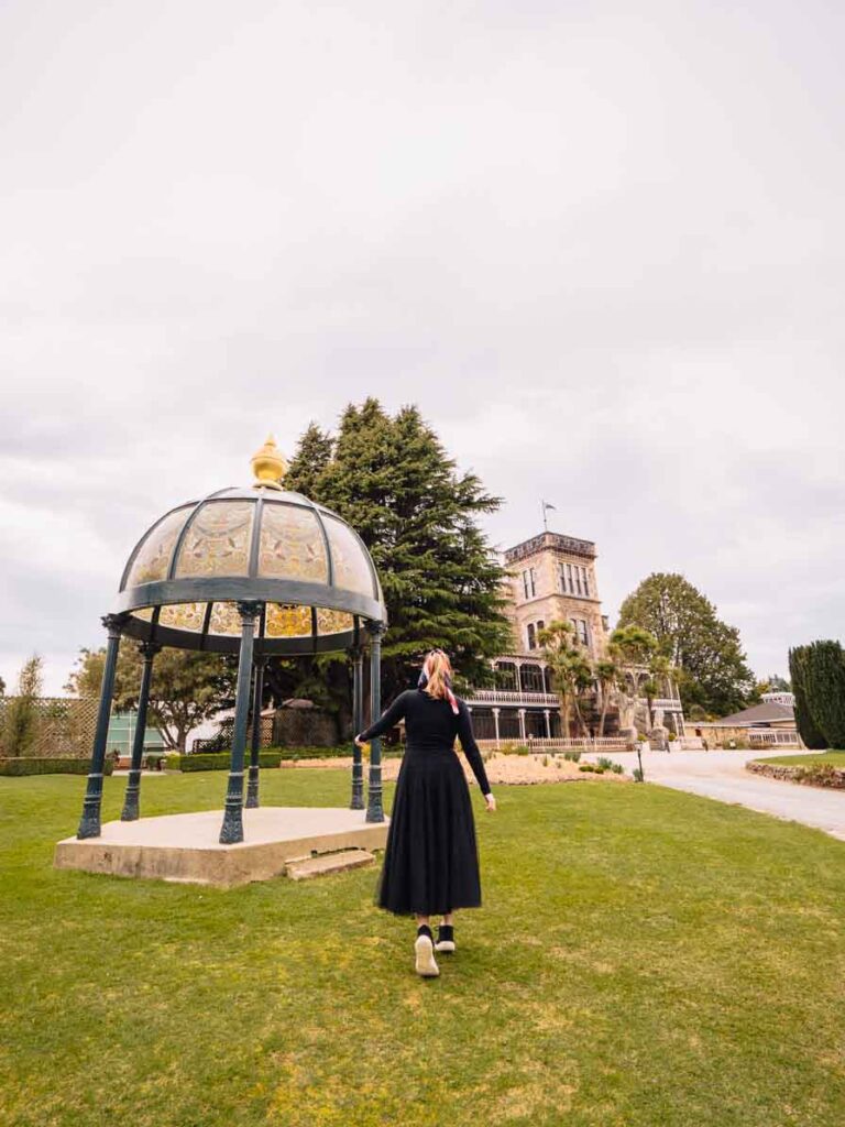 outside larnach castle dunedin