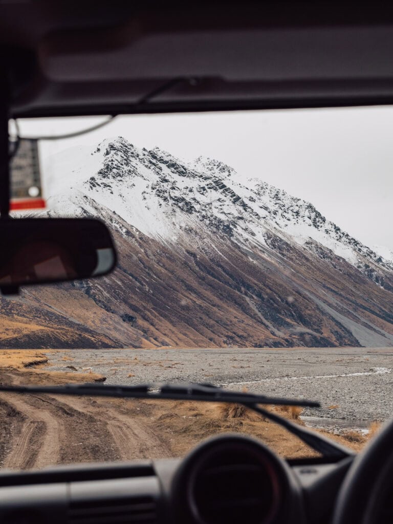 Braided river flats in the Tekapo backcountry viewed from a Tekapo Adventures high country tour