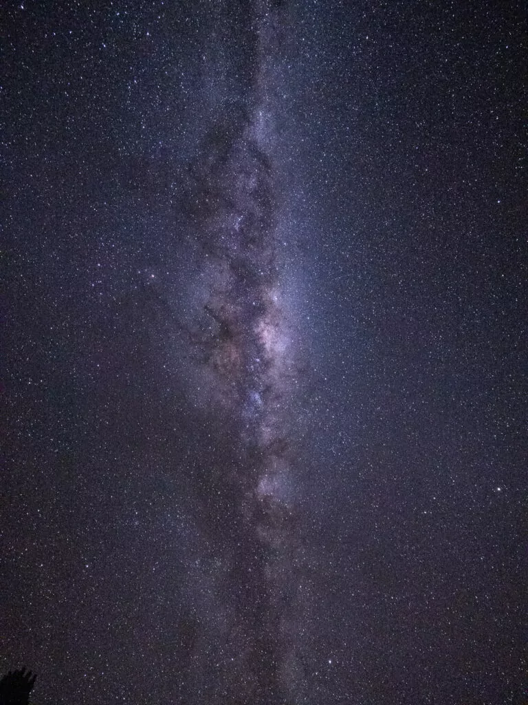 Star-filled night sky and dense Milky Way above the Aoraki Mackenzie Dark Sky Reserve