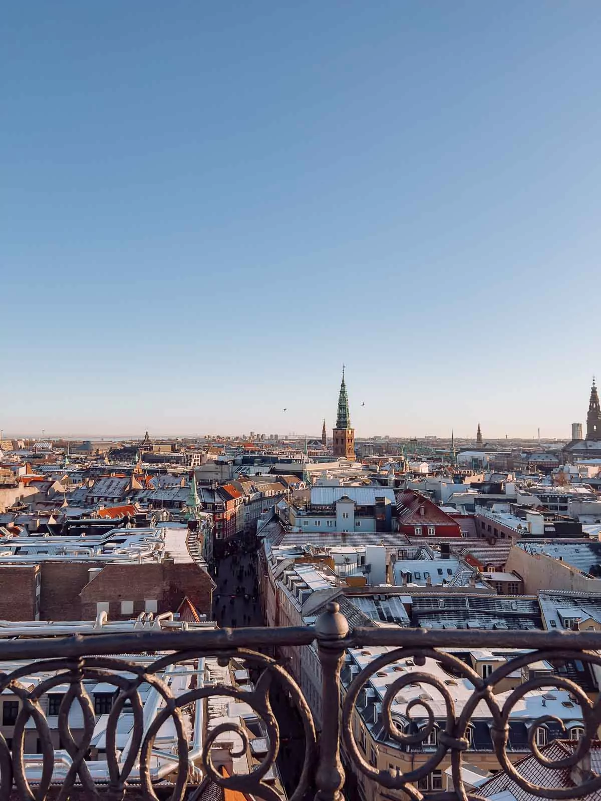 copenhagen from the round tower observation deck