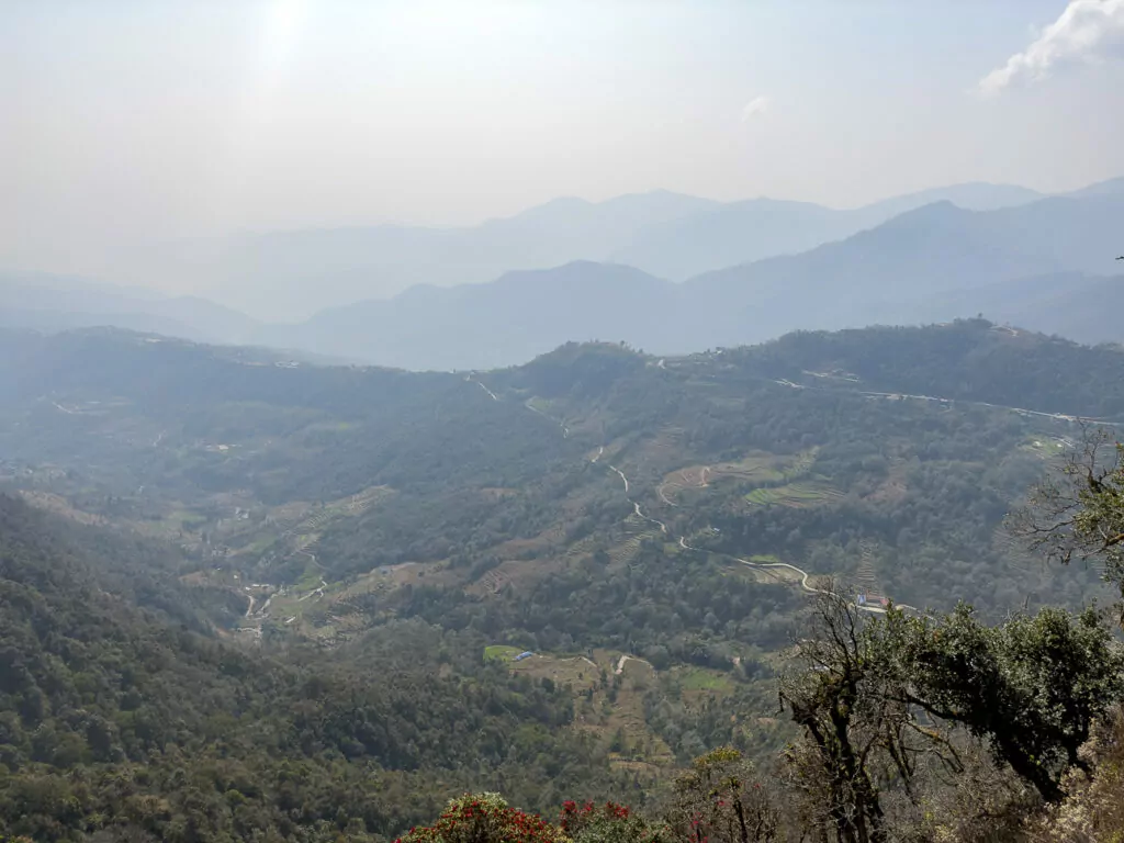 Layered mountain views from the Australian Camp trek near Pokhara