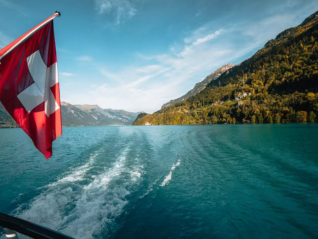 Switzerland mountain scenery near Interlaken with lake and alpine views