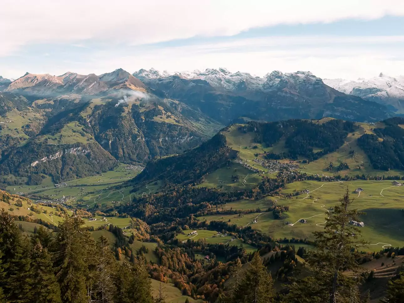 Mountain views from Stanserhorn in Central Switzerland