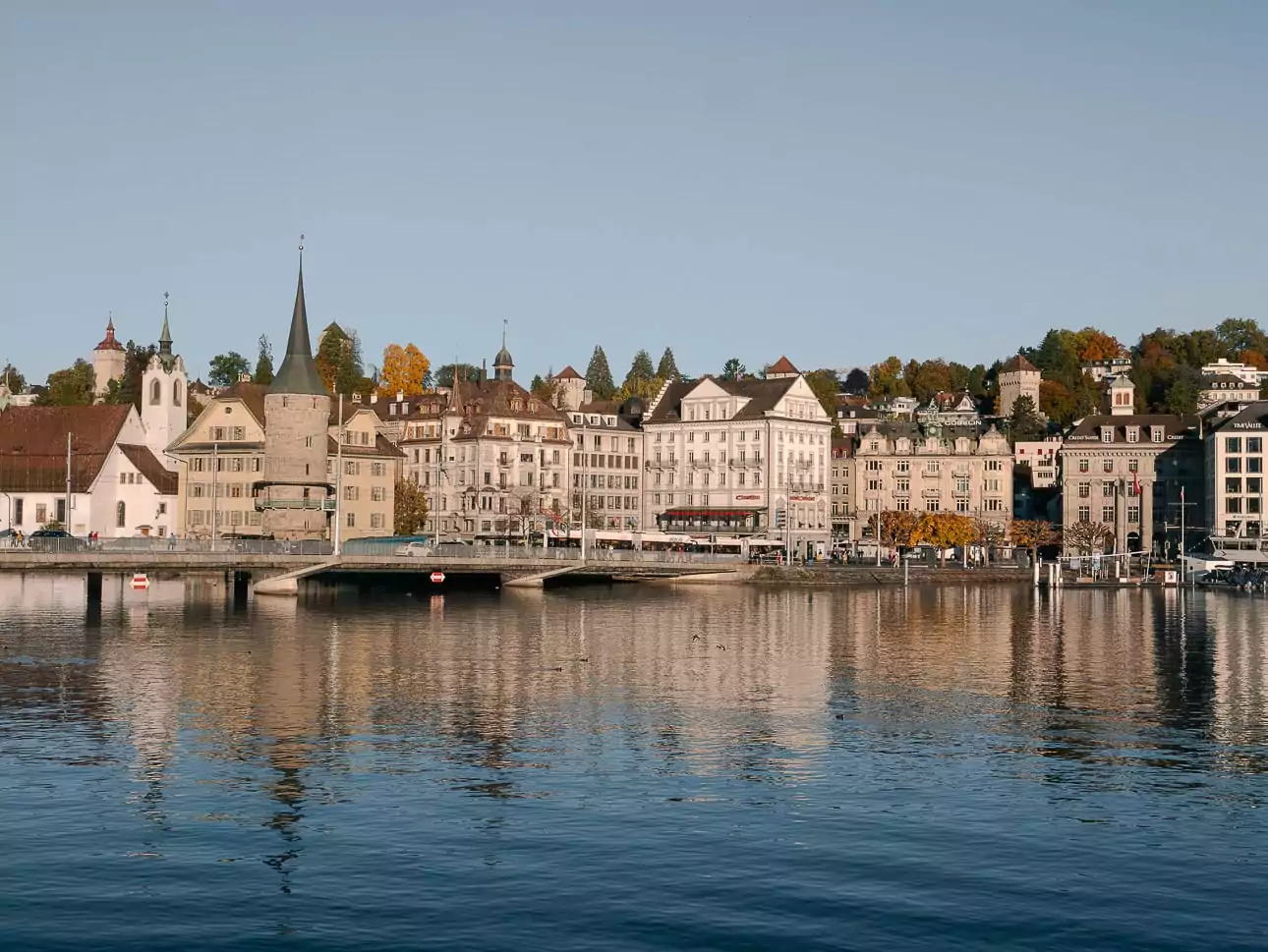 Lucerne's beautiful cityscape from the water