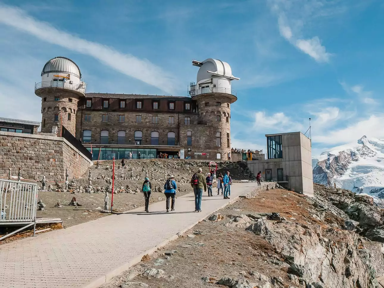 Gornergrat summit station and observatory in Zermatt