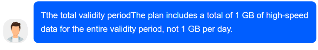 iRoamly live chat reply contradicting its earlier answer about the unlimited plan speed limit